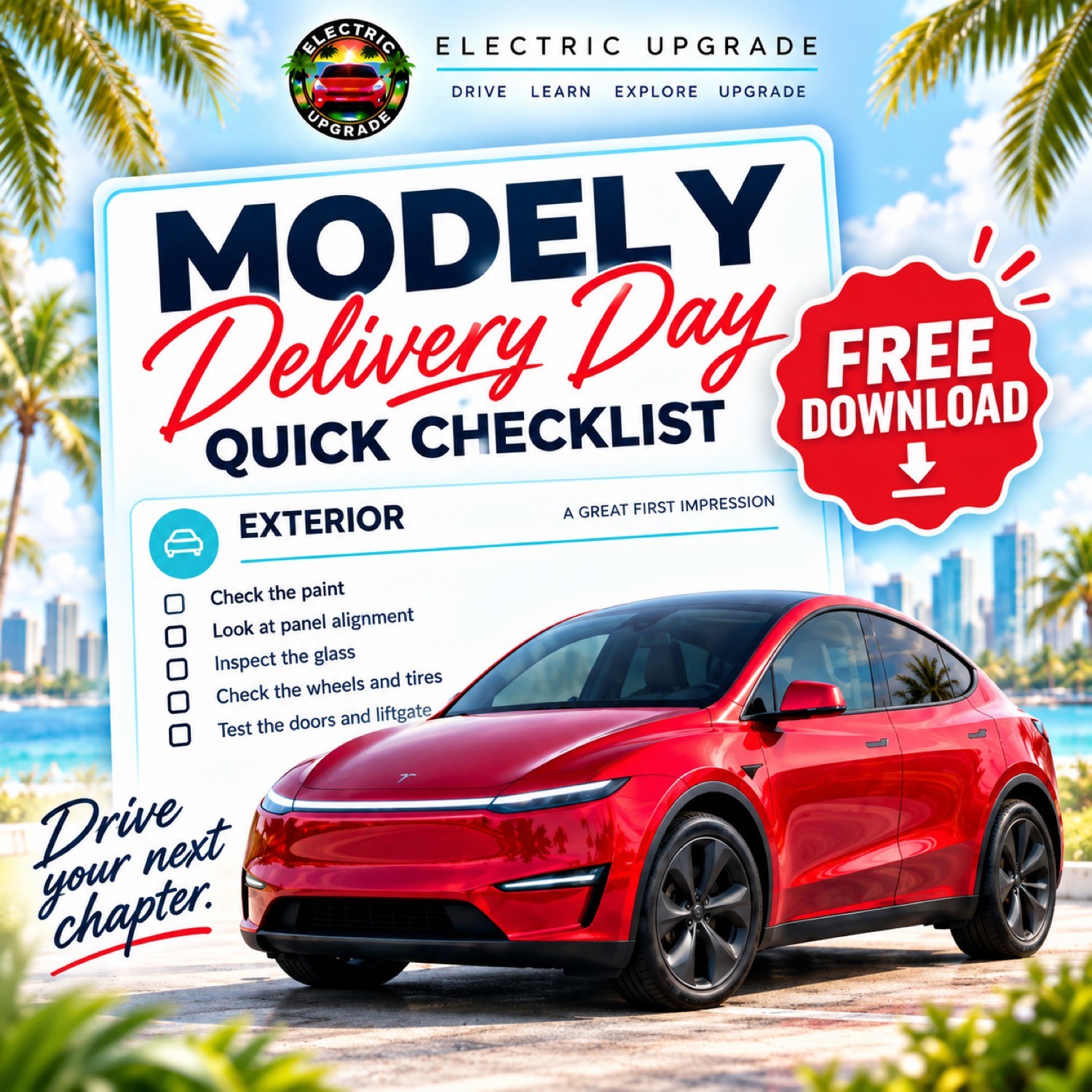 Model Y Delivery Day Quick Checklist — free download