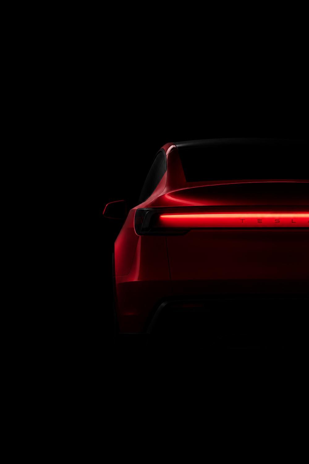Model Y lightbar in the dark